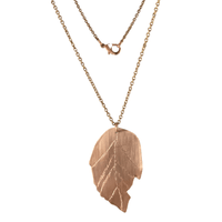Elm Leaf Copper Necklace-Necklaces- Creative Jewelry by Marcia